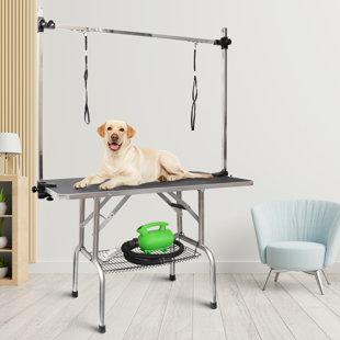 Portable pet grooming store table